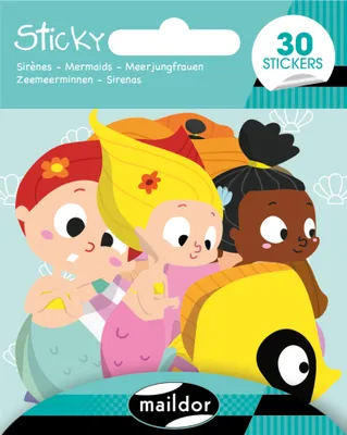 Produktbild von Maildor 10x Sticky, Meerjungfrauen, 30 Sticker - Mehrfarbig AE181C