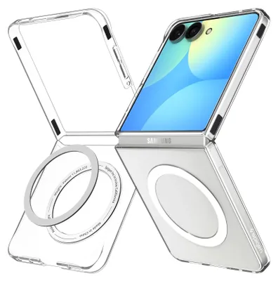 Immagine prodotto di Custodia posteriore Spigen AirSkin compatibile con MagSafe per Samsung Galaxy Z Flip 8 - Trasparente / Bianco