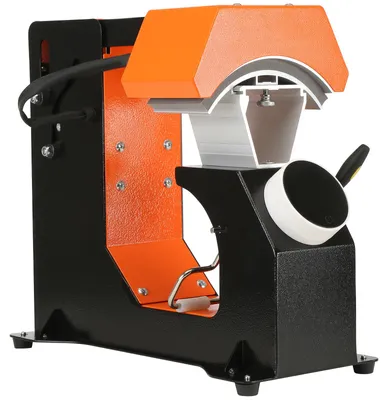 Imagen del producto de Máquina de transferencia por calor de 6.4x3.5 pulgadas con placa calefactora - Botón de presión automático - Para transferencia por sublimación - Ideal para gorras y sombreros