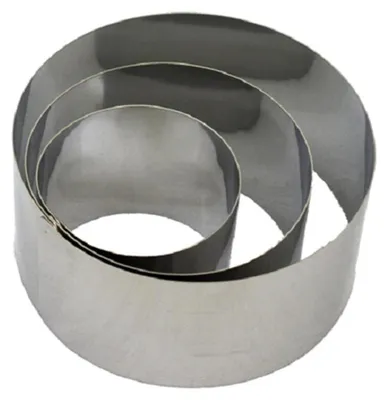 Produktbild von LARES Dessertring - Ø 10 x 4,5 cm - aus rostfreiem Edelstahl - für Torten und viele weitere Backideen