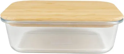 Produktbild von - Luftdichte Glas-Lebensmittelbehälter mit Bambusdeckel – 1520 ml – Ideal zur Aufbewahrung