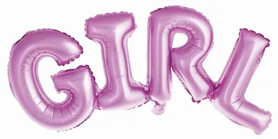 Produktbild von Folienballon Buchstabengirlande Girl Mädchen rosa