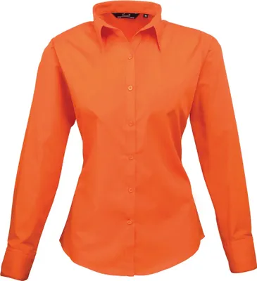 Image de Premier - Chemisier pour femme manches longues RW1090 (8UK/34DE) (Orange)