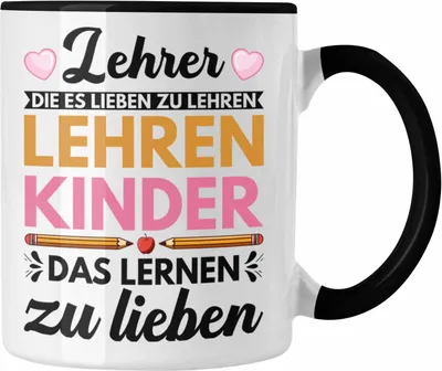 Produktbild von Trendation - Lehrer Abschiedsgeschenk Lehrerin Geschenk Tasse zum Abschied Klassenlehrerin Danke Geschenkidee (Schwarz)