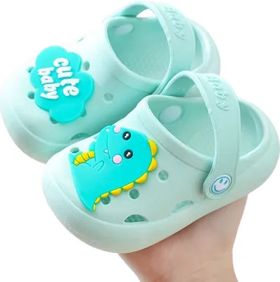 Produktbild von Kinder Jungen Mädchen Clogs Badeslipper Pantoletten Hausschuhe ST-702 Grün Gr.35/36