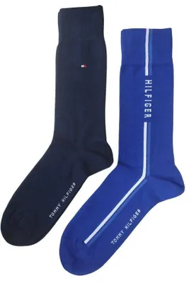Zdjęcie produktu dla Skarpety męskie Tommy Hilfiger 701225397 granatowy niebieski 2 PACK 39-42