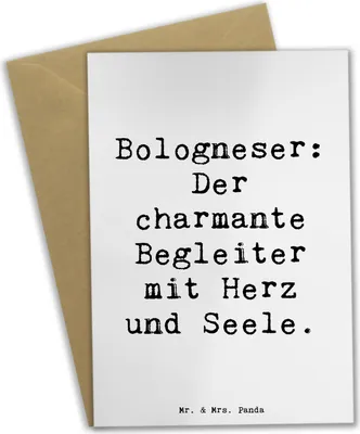 Produktbild von Mr. & Mrs. Panda valentinstagskarte Spruch Bologneser Begleiter - Weiß - Geschenk, treuer Freund, osterkarte, hochzeitskarten, kleine Hunde, Hunderassen, Hundeliebhaber