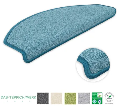 Produktbild von Stufenmatte Durango Halbrund 1 Stück Türkis 1 Stück
