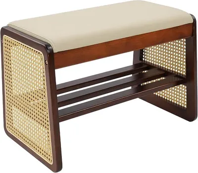 Imagen del producto de Zapatero con asiento, 60 x 35 x 40 cm, banco con espacio de almacenamiento