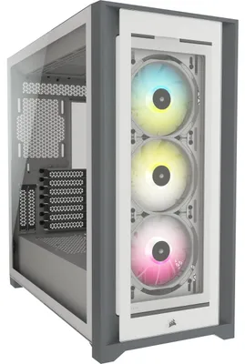 Zdjęcie produktu dla Corsair iCUE 5000X RGB TG, obudowa Tower, biała