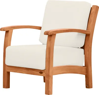 Produktbild von Loungesessel Paderno Massivholzsessel als premium Sessel aus Teakholz für Garten, Terrasse, Balkon inkl. Polster
