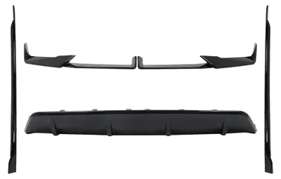 Zdjęcie produktu dla Zestaw aerodynamiczny do BMW X6 G06 LCI M-Sport (od 2024 r.) – czarny dyfuzor Black Knight Design.