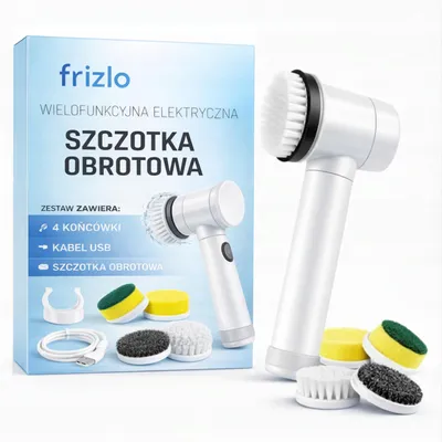 Zdjęcie produktu dla Szczotka elektryczna 5 w 1 – obracająca się o 360° – szczotka wielofunkcyjna – czyszczenie – sprzątanie