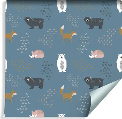 Obrázek produktu pro 10m VLIES TAPETE Roll Dětský pokoj Bear Fox Nature XXL