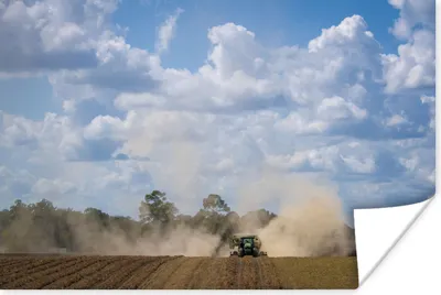 Produktbild von MuchoWow® Poster Traktor - Luft - Boden 180x120 cm - Fotoplakat