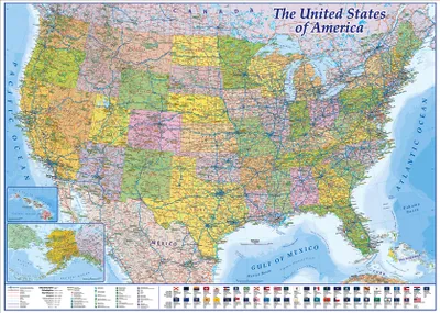 Produktbild von USA XXL Poster - MAPS IN MINUTES 140 x 100 cm
