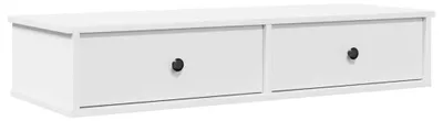 Immagine prodotto di vidaXL Scaffale a muro con cassetti Bianco 100x37,5x19 cm Materiale a base di legno