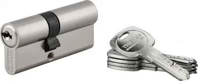 Obrázek produktu pro Zámek s dvojitou cylindrickou vložkou Trafic 6, 30x40mm, proti vytažení, proti navrtání, nikl, 5 klíčů - THIRARD
