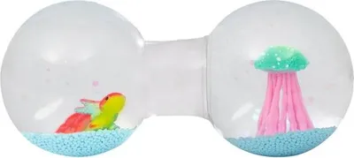 Produktbild von Anti-Stressball Doppelknautschi, Axolotl und Qualle, Platztausch-Effekt