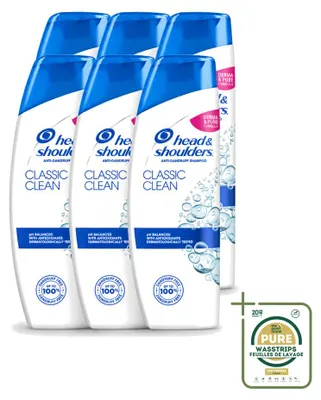 Obrázok produktu pre 6 ks šampónu Head & Shoulders Classic Clean, 200 ml - balenie s rezervou - 6 kusov