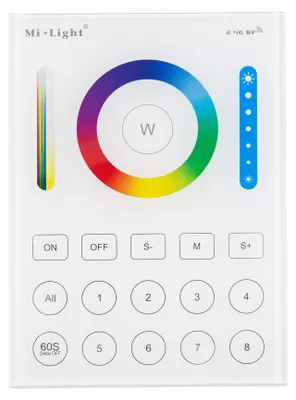 Produktbild von 8 Zonen Wandsteuerung RGB-CCT Aufputzmontage mit Funk