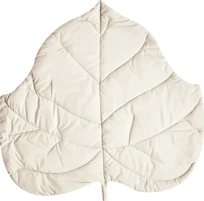 Obrázok produktu pre BELIANI Detská podložka na hranie krémová biela bavlnený poťah prešívaná tvar listu 110 x 110 cm doplnky detská izba