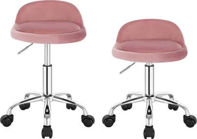 Productafbeelding van Rootz Verstelbare draaistoel - Barkruk - Kantoel - In hoogte verstelbaar - 360-graden draaibaar - Stabiele metalen voet - 53 cm - 65,5 cm x 30 cm x 30 cm