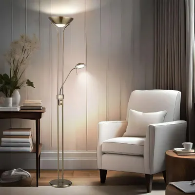 Produktbild von LED Stehleuchte, Leseselampe beweglich, dimmbar, H 180 cm