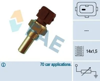 Produktbild von FAE 32270 Kühlmitteltemperatursensor für BMW 3 Limousine (E30) 5 Limousine (E34) 3 Cabrio (E30) 5 Limousine (E28) 3 Touring (E30) Z1 Roadster