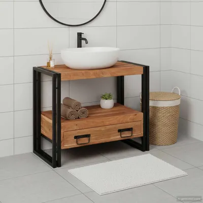 Obrázek produktu pro vidaXL toaletní stolek hnědý 71 x 33 x 58 cm masivní dřevo akácie
