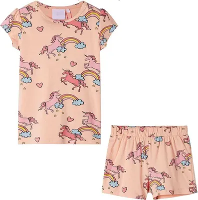 Produktbild von Kinderpyjama mit Kurzen Ärmeln Hellorange 92 10444