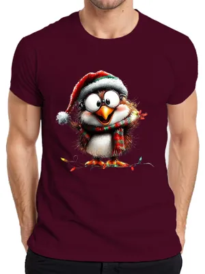 Immagine prodotto di Maglietta da uomo con sciarpa regalo, borgogna, M