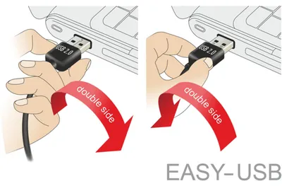 Produktbild von DeLOCK 85167, 0,5 m, USB A, USB B, USB 2.0, Männlich/Männlich, Schwarz
