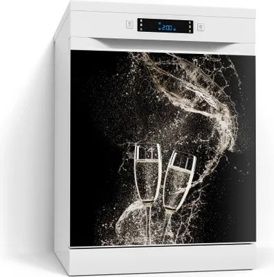 Produktbild von DEQORI Magnetmatte Spülmaschine beschreibbar 60x60 cm 'Perlenspiel im Glas' Magnetfolie