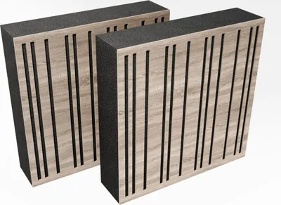 Obrázek produktu pro balení 2 kusů - AbFuser - akustický difuzní panel | 50 x 50 cm | barva: (Sonoma, ABAFA (150 mm))