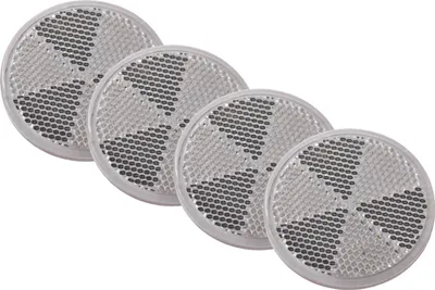 Produktbild von Runde selbstklebende weiße Rückstrahler DOBPLAST 60 mm, 4 Stück