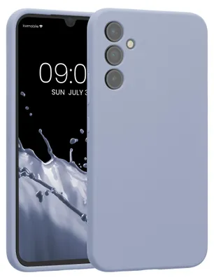 Produktbild von kwmobile Hülle kompatibel mit Samsung Galaxy A34 5G - Hülle Silikon gummiert - Handyhülle - Handy Case in Hellblau matt