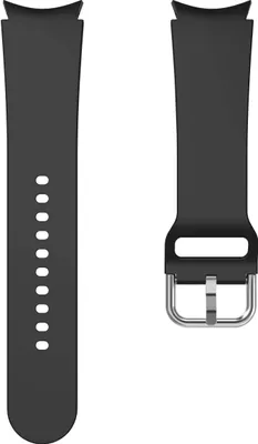 Produktbild von SYSTEM-S Armband flexibel aus Silikon 20mm für Samsung Galaxy Watch 4 Smartwatch Schwarz