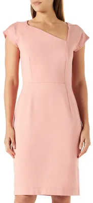 Produktbild von French Connection Damen Etui Kleid LULA Stretch SS Asymetric NK, Midi, Einfarbig