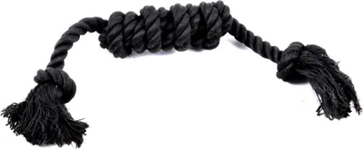 Image de Jeu corde multi noeuds noir pour chien