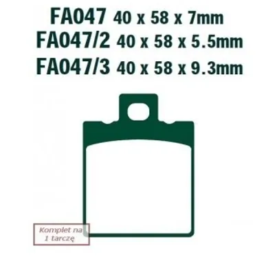 Imagen del producto de Juego de pastillas de freno para moto Keeway ARN 125 (modelos del 2006 al 2012)