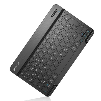 Produktbild von Fintie Ultradünn Bluetooth Tastatur mit deutschem Layout QWERTZ für iPad und iPhone (iOS), iPad 10.2, iPad 9.7 2018/2017, iPad Air 5/4/3/2/1, iPad Pro 12.9/11/10.5/9.7,iPad 4/3/2/1, iPad Mini