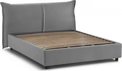 Produktbild von Doppelbett Dbaji, Containerbett mit Stoffbespannung, 100%  Italy, Frontöffnung, passend für Matratze Cm 160x200, Grau