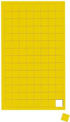 Produktbild von MAUL Magnetsymbol Quadrat 112 Stück Ferrit magnetisch beschriftbar 1 x 1 x 0.1 cm gelb