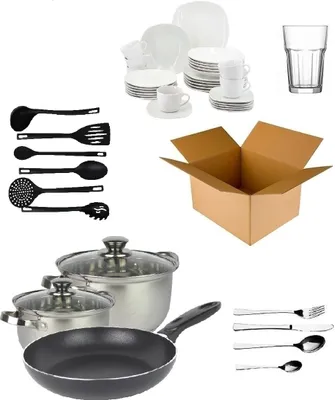 Produktbild von Haushalt Starterset "6 Personen" - Wohneinrichtung Starterpaket - Einrichtungspaket