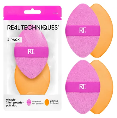 Productafbeelding van Real Techniques - Miracle 2-in-1 Poederkwast Duo - Applicator, 2 stuks