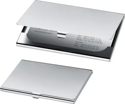 Produktbild von Visitenkartenetui / aus Metall / Farbe: grau/silbergrau