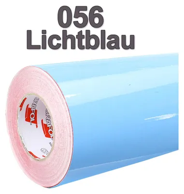 Produktbild von (5,60€/m²) Oracal® Möbelfolie 056 Lichtblau Glanz 63 cm Breite Laufmeterware selbstklebende Folie Plotterfolie Klebe Folie Oracal 621 Küchenfolie