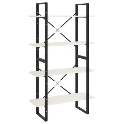 Immagine prodotto di Libreria a 4 Ripiani Bianca 80x30x140 cm in Massello di Pino