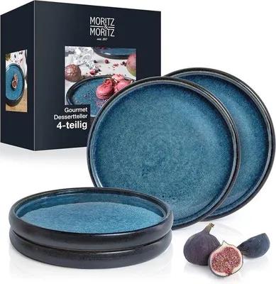 Image de Lot de 4 petites assiettes de 21 cm pour le dessert